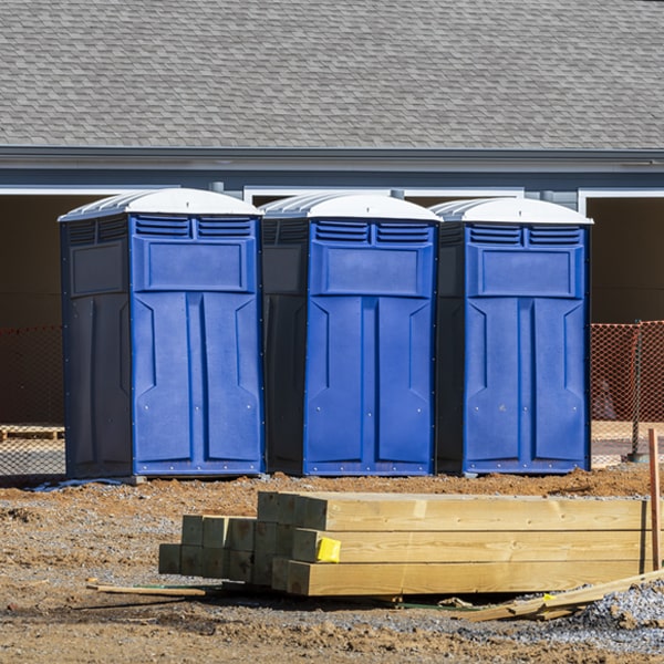 how often are the porta potties cleaned and serviced during a rental period in Darby